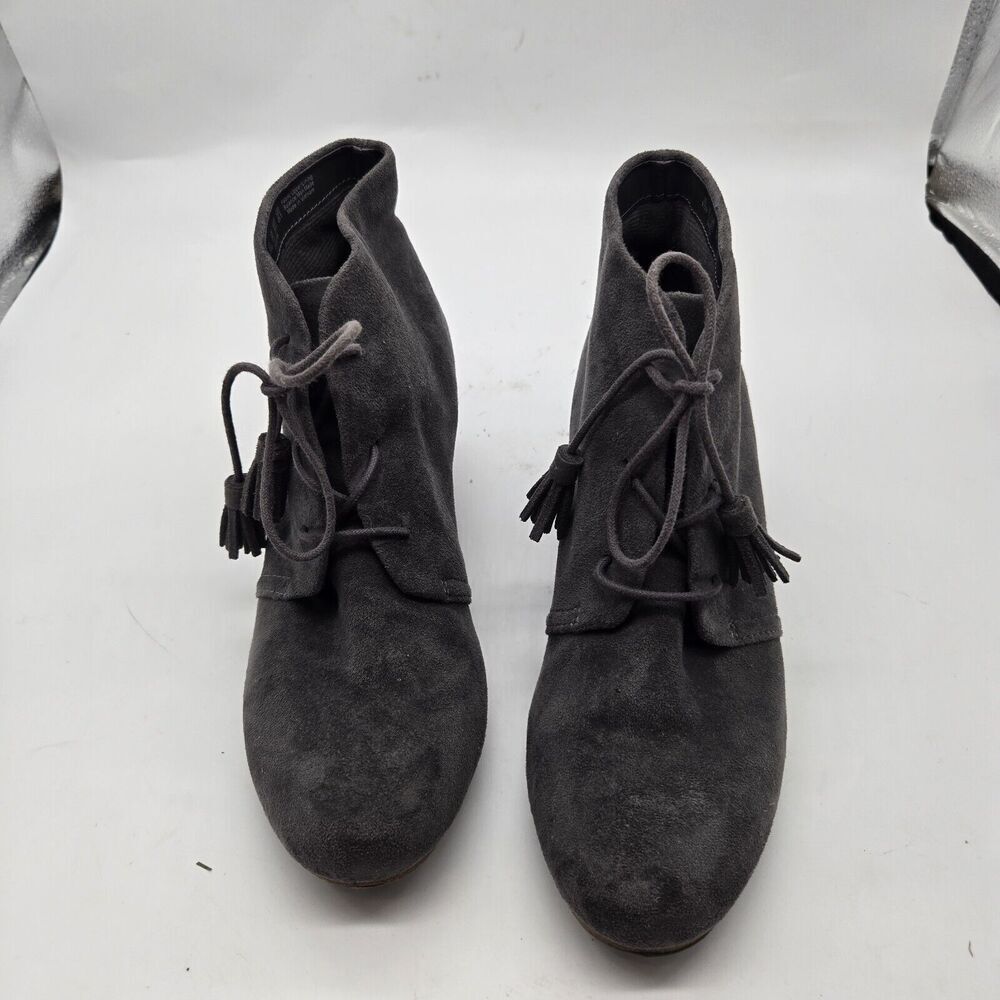 Dr Scholls Womens Ankle Booties Dakota Soft Wedge Heel Memory Foam Gray Size 9.5 - Picture 2 of 9